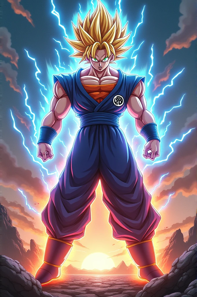 Goku with ultra instinct fused with ultra ego vegeta
