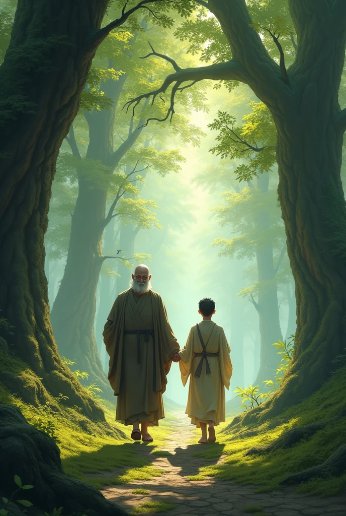 A Zen master and his student walked through the forest.