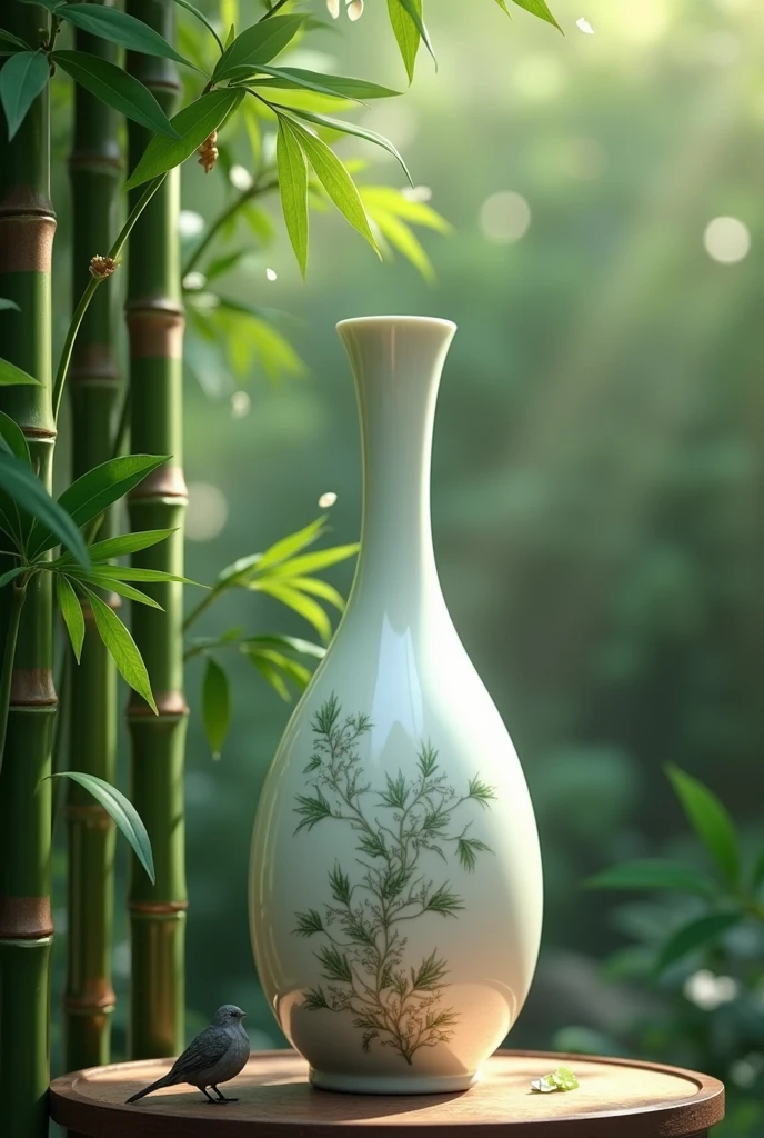 wine bamboo bottle