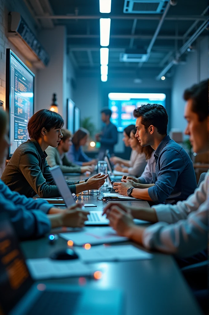 A diverse team of people working together, with a mix of non-technical and technical members, all focused on a shared goal—keeping their services resilient.