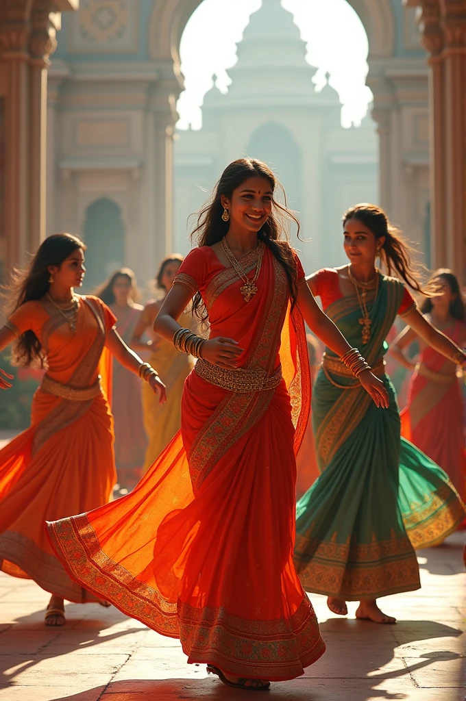 Women dancing pose in Indian
