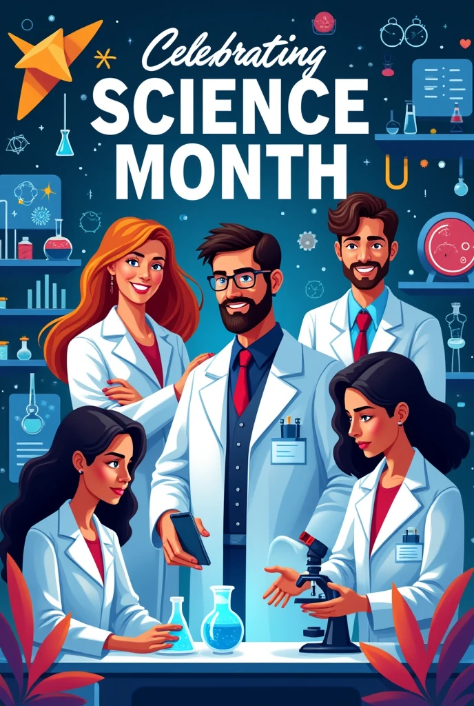 A poster and slogan for science month easy only