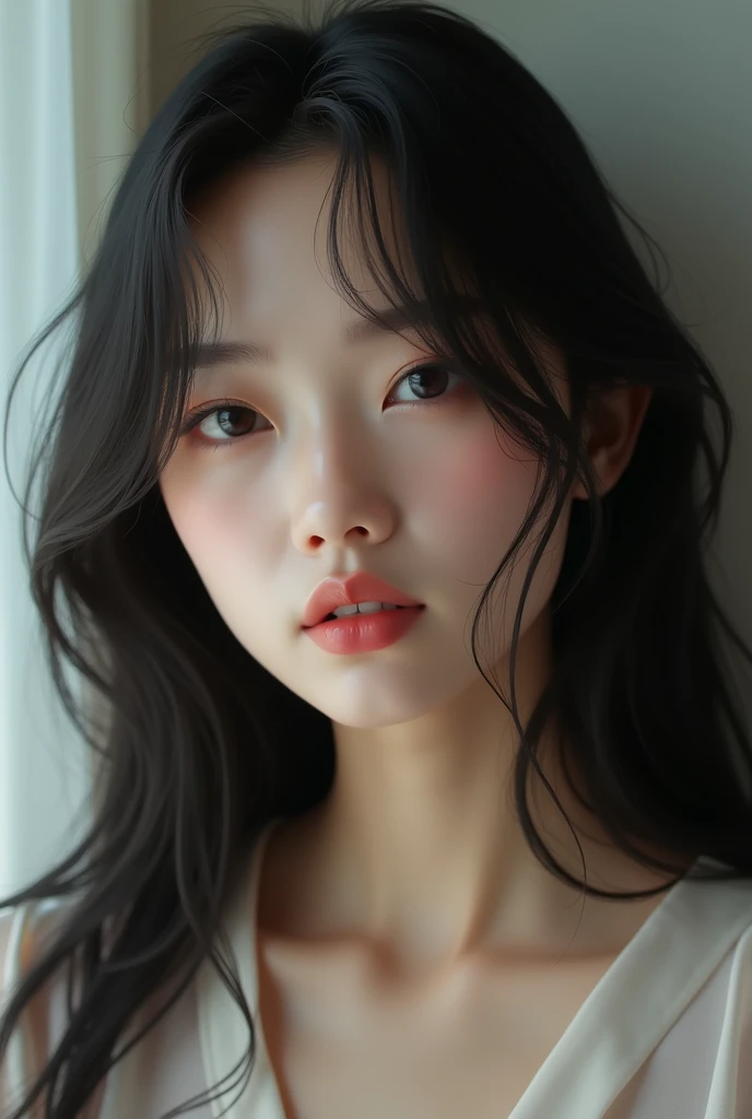 Make a super realistic asian girl selfie