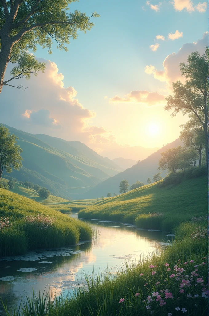 Landscape image with good morning