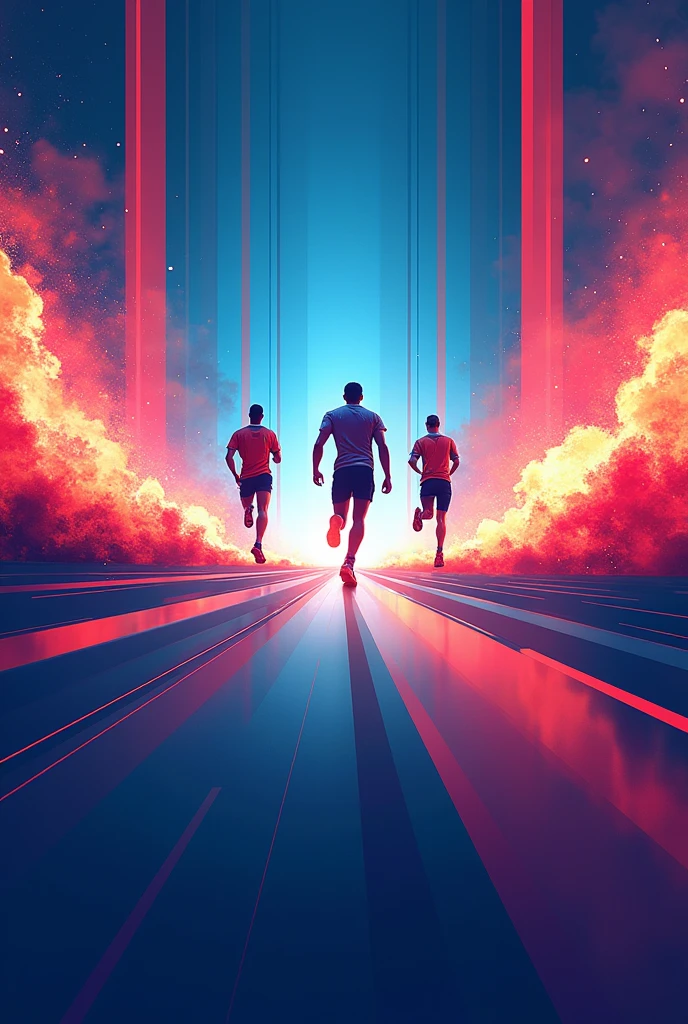 Create for me a background design for sportsweek event named medsports mania which should look fascinating and attractive and there should be some space for names too