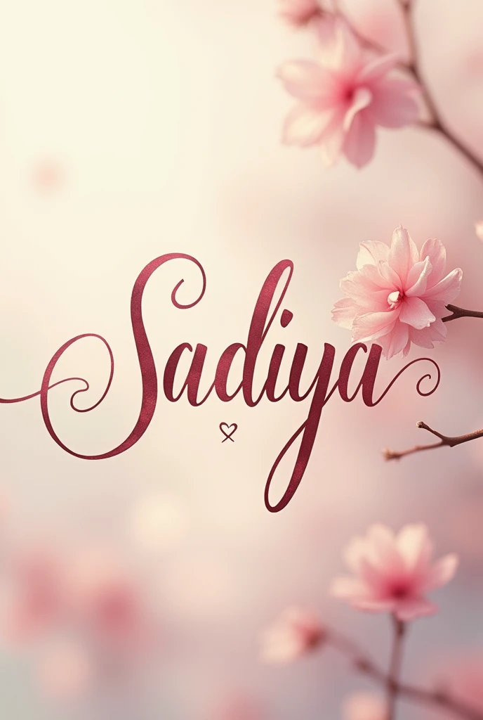 Sadiya name with heart line .

