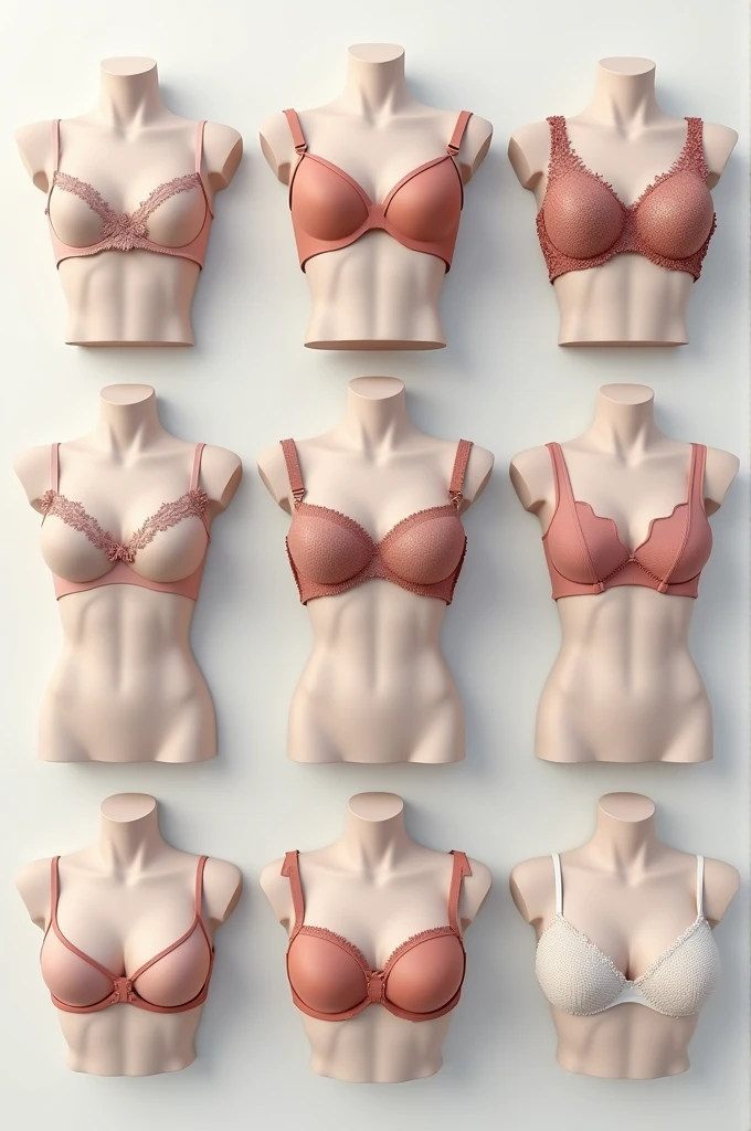 Describe 5 type of bra and it an adult   