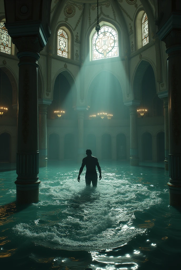 Water entered the mosque and he died there
