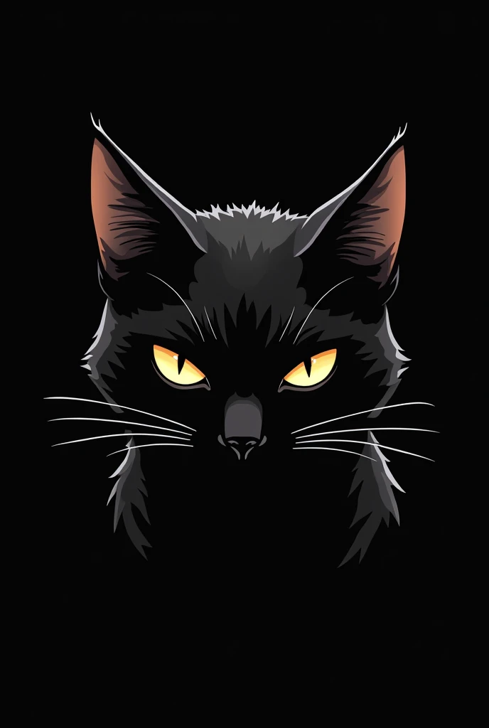 Cat design for black t-shirts