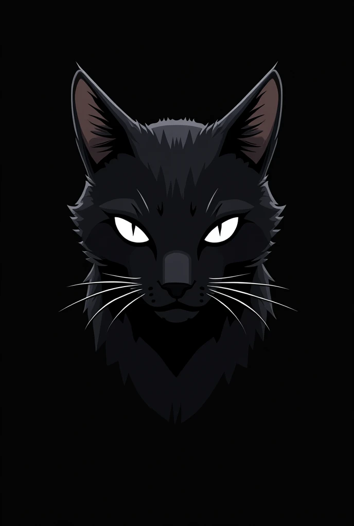 Cat design for black t-shirts 