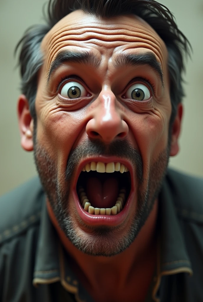 A shocked man 3d image 

