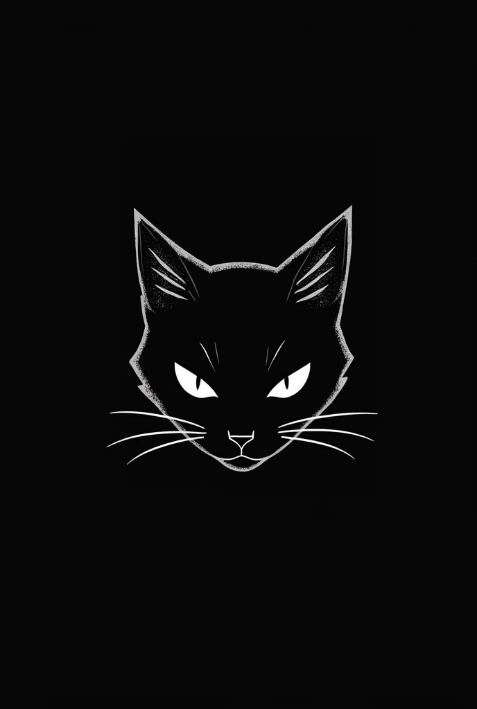 Cat design for black t-shirts 