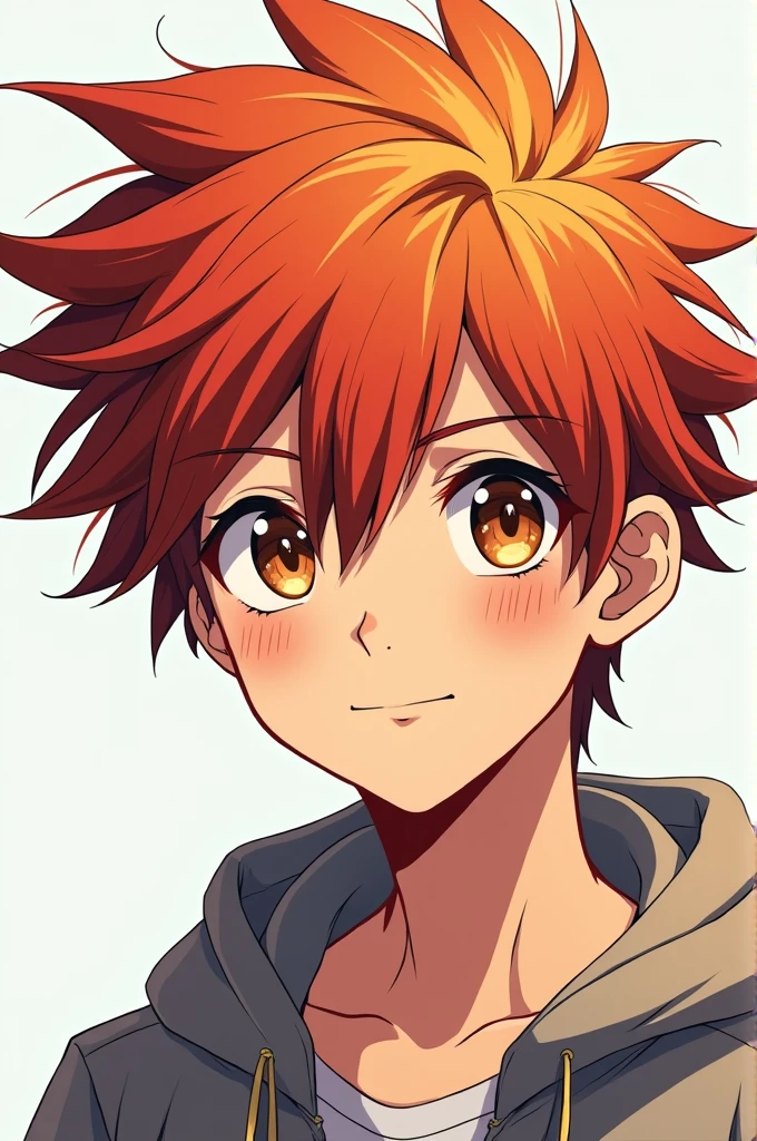 Create a fifteen year old anime boy