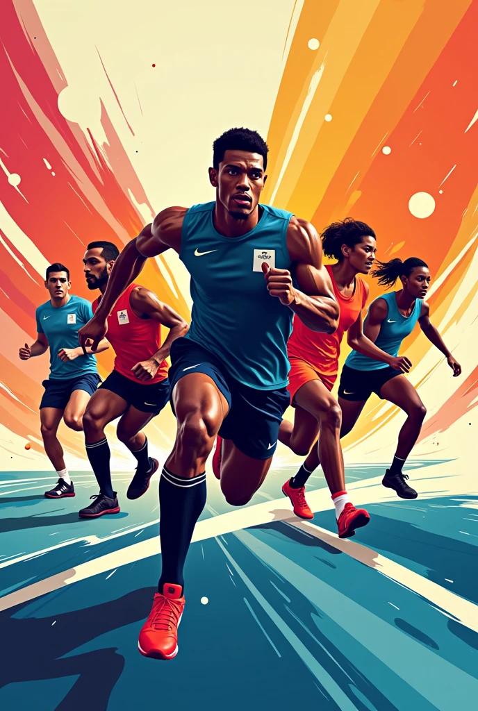 Create a beautiful poster background design for sportsweek event