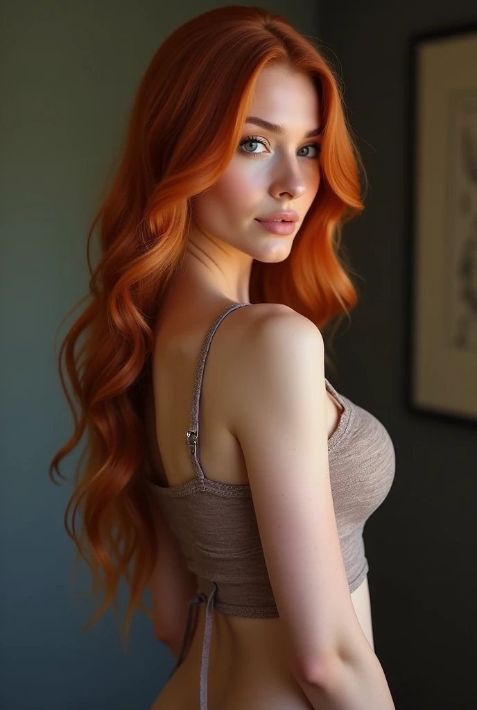 The most beautiful red haired girl big breasts, big breasts dressed as sexy teacher having sex