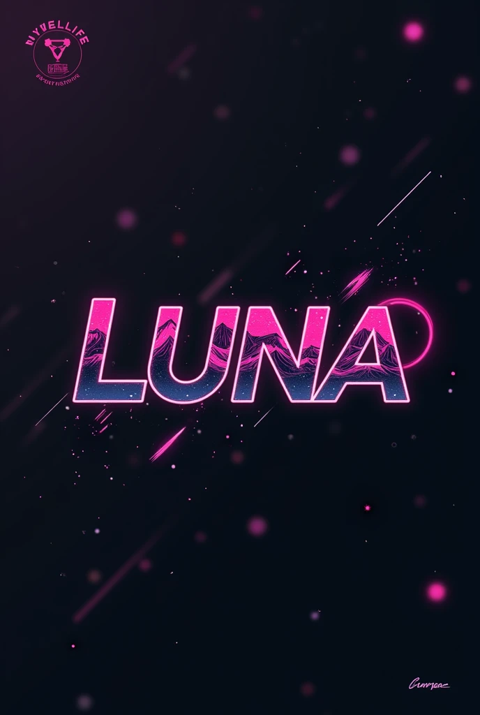 High resolution, Logo for Jdm cars, logo spelling swiftly “Luna” cool, Jdm theme, anime theme, Cyberpunk vibe name spelling, brand logo, logo for tshirt, brand logo “LUNA”, neon vibes, acid trip vibes, acid trip, shooting stars, acid trip inside “LUNA”, acid trip, hallucinations inside “LUNA”, Waves of hallucinations, splash, neon moon, 