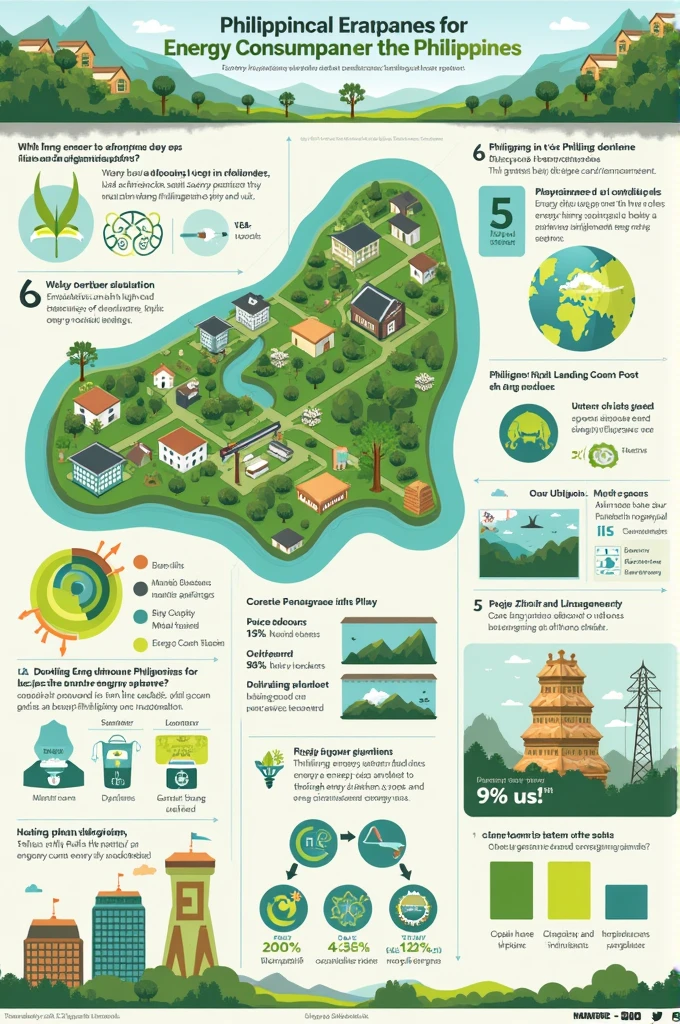 create an infographic about how to reduce energy consumption in your country Philippines