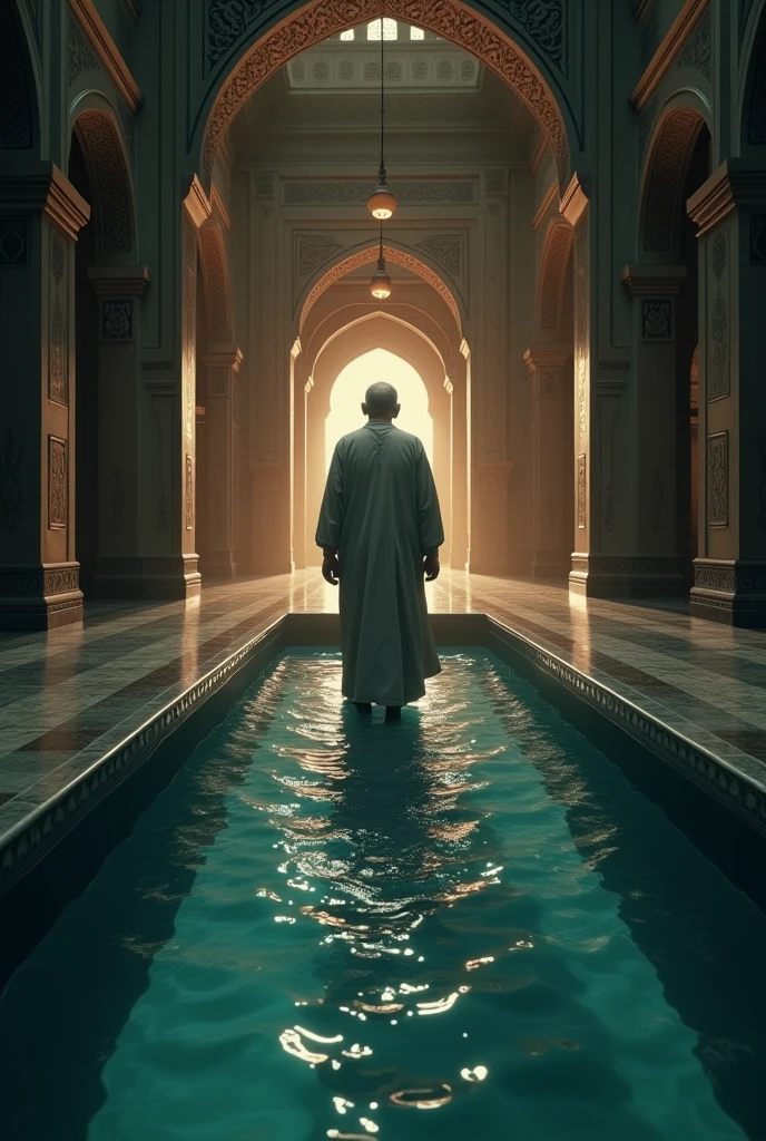 65 year Islamic boy Water entered the mosque and he died there