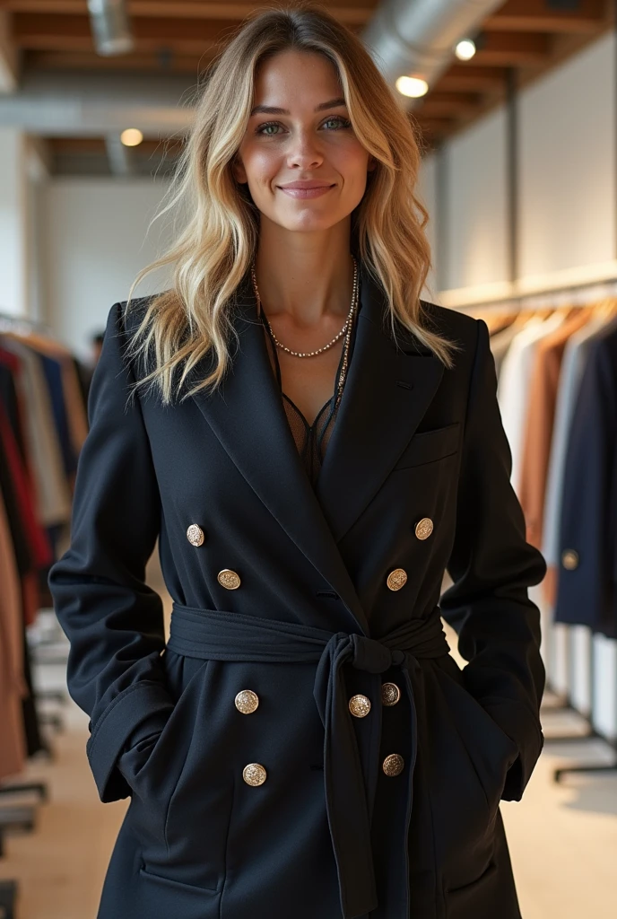In designer clothes, social good for the company,