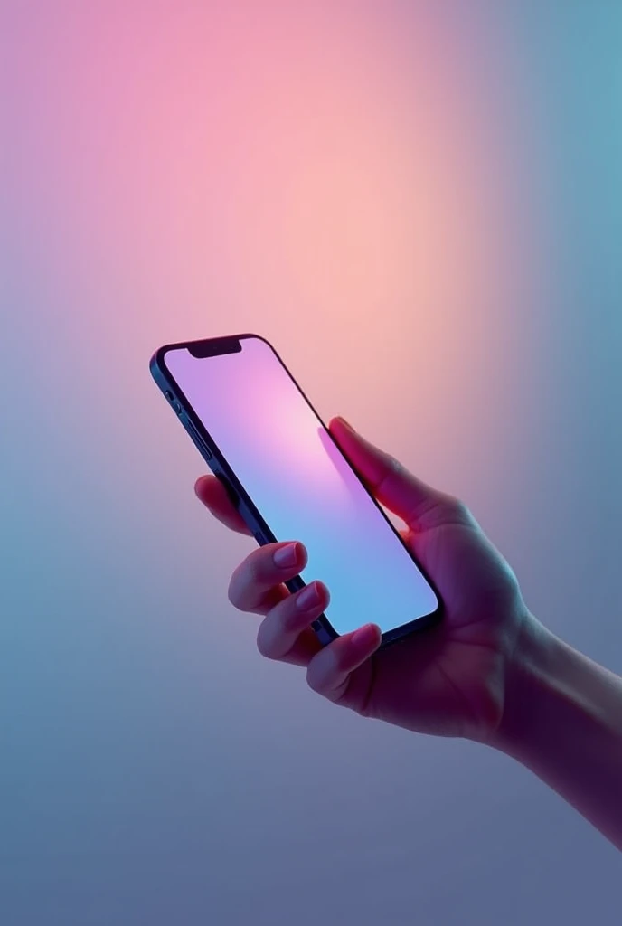 generate a nice gradient background with smartphone which has a leaked chat on the phone