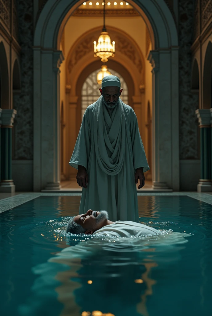 65 year Islamic boy Water entered the mosque and he died there