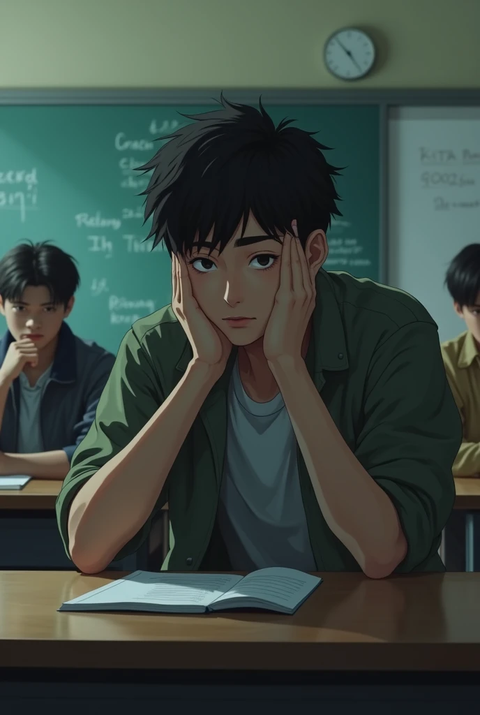 a 16yr school boy feeling insecure and weird in classroom because of being crush of someone