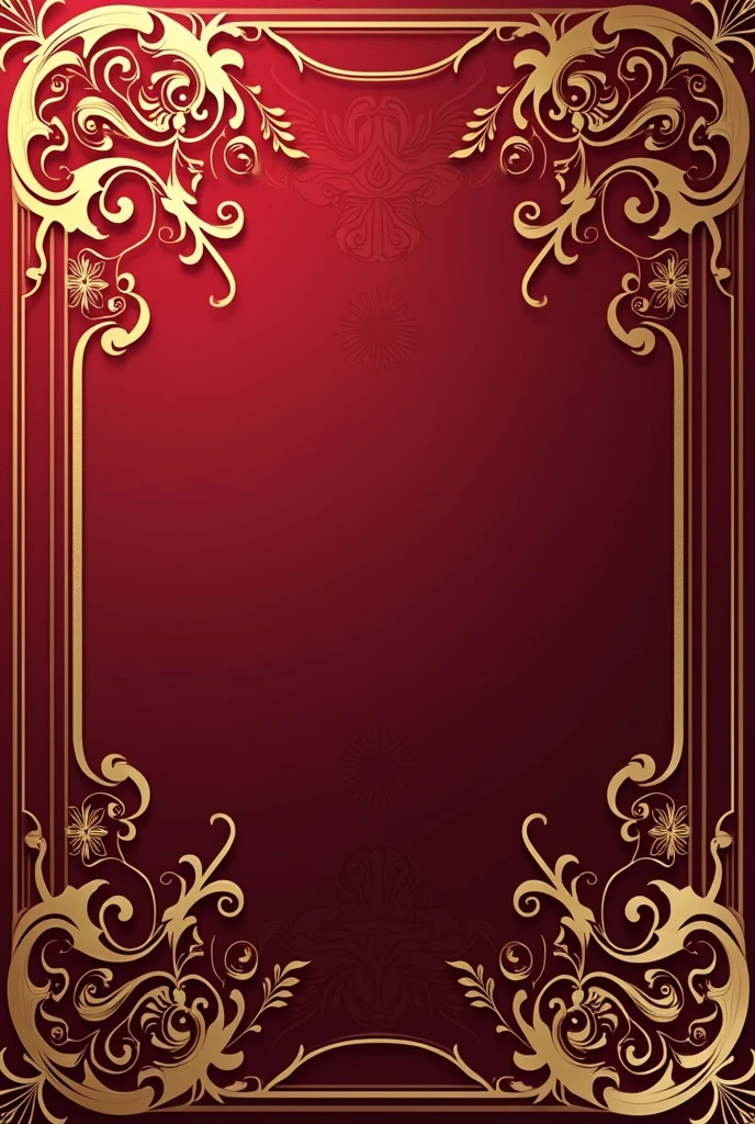 Create a candy wrapper design in the shape of a candy wrapper in burgundy, red and gold tones