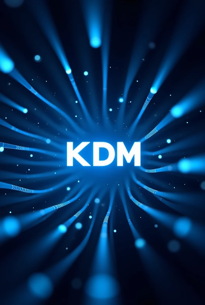 desktop background image of a fiber optic internet company called KDM with all the details in blue and the company's motto being welcome to the future