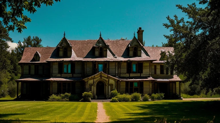 The traveler comes across an old mansion at the edge of the town, its windows shattered, and the door hanging off its hinges. Rumor has it that no one who enters this house ever returns."