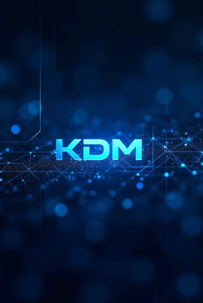 computer desktop background image of a fiber optic internet company called KDM with all the details in blue and the company's motto being welcome to the future