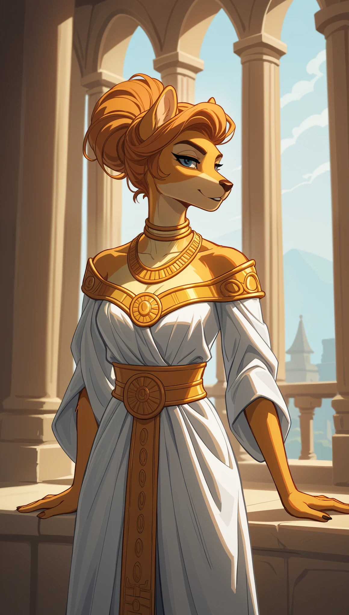 score_9, score_8_up, score_7_up, score_6_up, score_5_up, score_4_up, BREAK source_anime, [source_anthro], rating_safe, [rating_explicit],

Greek goddess, clad in intricately crafted bronze adornments and voluminous white robes, transitions into a seductive furry ram girl in this stunning artwork. Uploaded on e621, this masterpiece is brought to life by the skilled hand of Pixelsketcher. Intrigued, collectors and enthusiasts alike also credit Bayard Wu, Thomas Benjamin Kennington, and Einshelm for their contributions to this solo anthro portrait.

Bask in the ethereal beauty of the goddess Athena as she is transformed into a captivating, natural furry ram girl. This portrait boasts breakthroughs in Bonifasko lighting and met