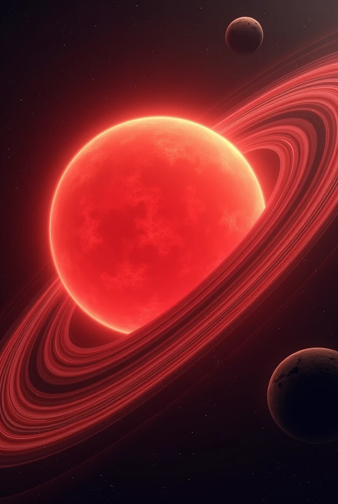 Main Star: Red Star.
2 Natural Satellites: skoll e hati.
Characteristics: 5 times the mass of Earth Two circular rings.
View from space 