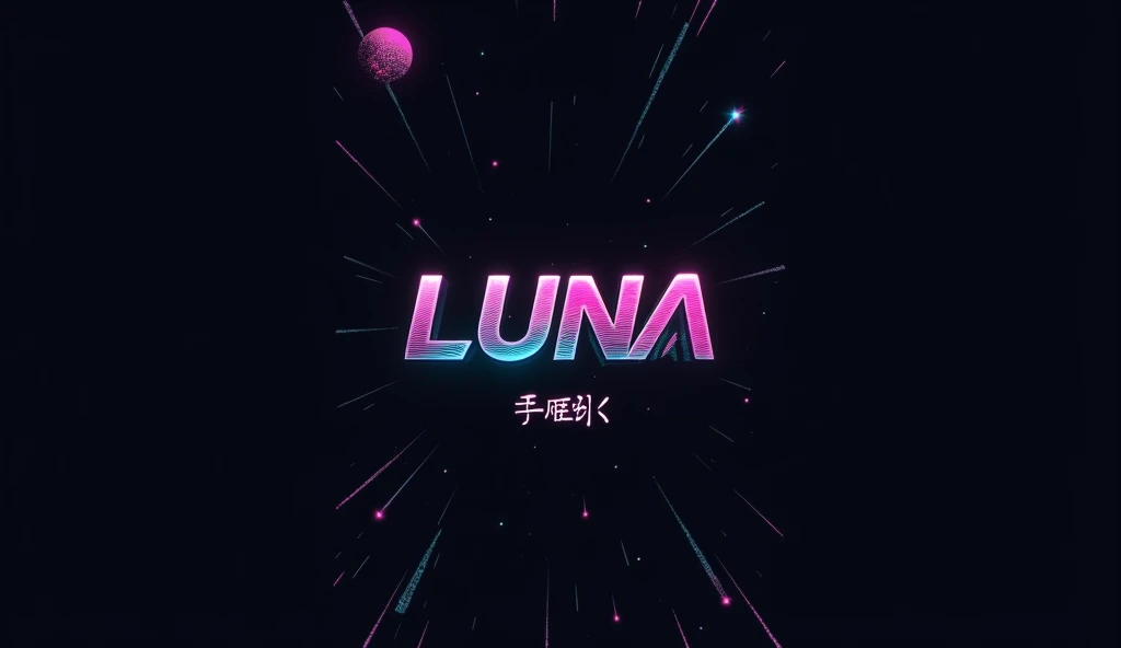 High resolution, Logo for Jdm cars, logo spelling swiftly “Luna” cool, Jdm theme, anime theme, Cyberpunk vibe name spelling, brand logo, logo for tshirt, brand logo “LUNA”, neon vibes, acid trip vibes, acid trip, shooting stars, acid trip inside “LUNA”, acid trip, hallucinations inside “LUNA”, Waves of hallucinations, splash,