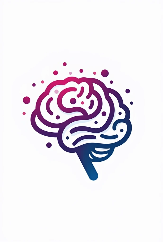 Create a flat vector, illustrative-style abstract concept logo design for a YouTube channel named 'FACTSIVO', visualizing swirling lines and dots that form a brain shape, symbolizing a wealth of knowledge. Use a vibrant gradient palette incorporating purple, pink, and blue to promote creativity and intrigue against a white background. Do not show any realistic photo detail shading.