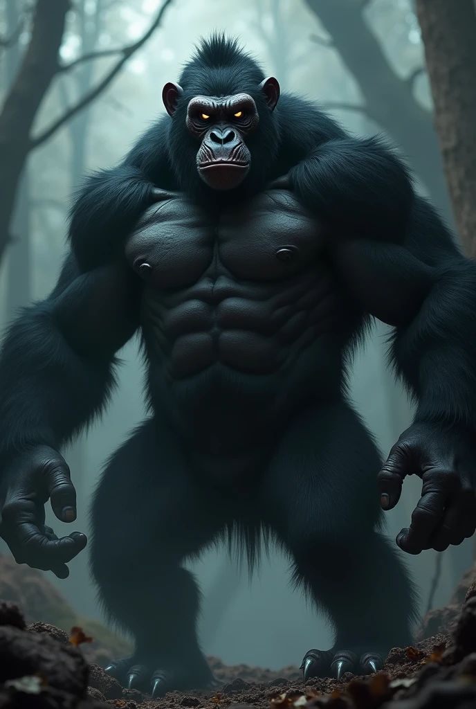 black muscle monkey
