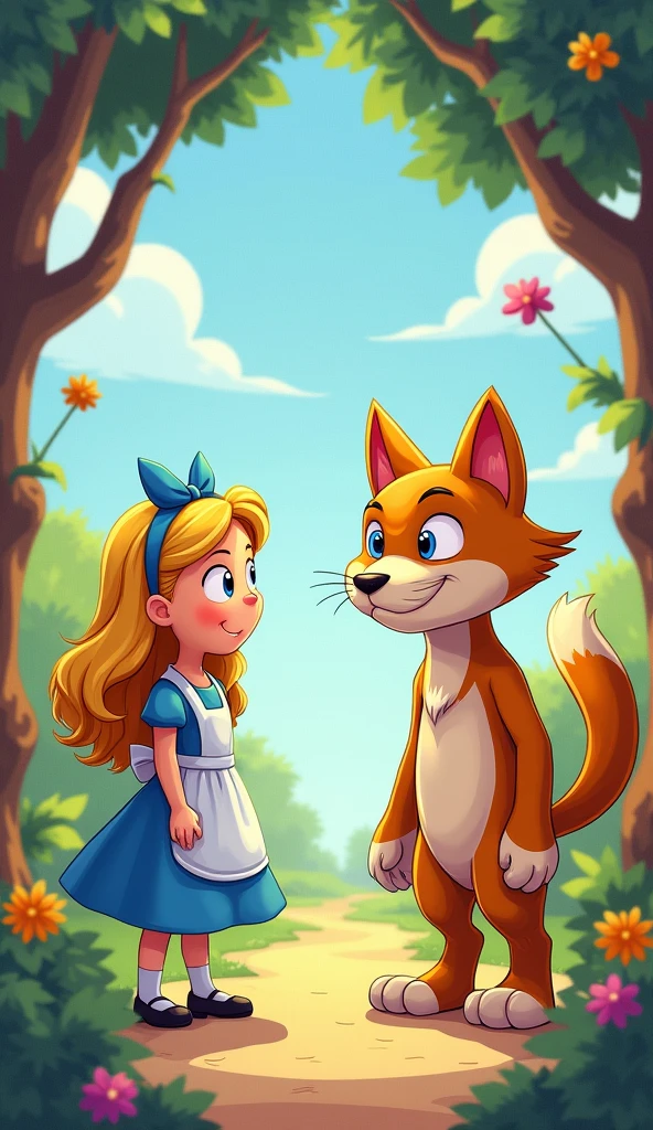 Cartoon with text: 
Alice fala para o catboy:  could you tell me, Por favor, which path should I follow?
O catboy Responde: It really depends on where you want to go Alice: I don&#39;t really care where...
catboy: so it doesn&#39;t matter which way you walk