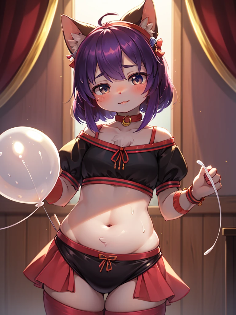 ish girl , Holding a balloon , coquettish , Cunning , Fascinating , Seducer , Naughty , innocent , moist eyes , glossy lips , childish clothes , childish hair tie , Wonderful days , (LUMMELTUTE filled with condensed milk)