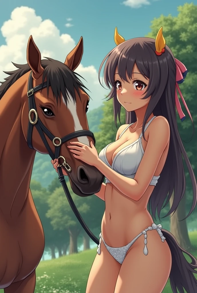 Hot anime girl fucked by a horse
