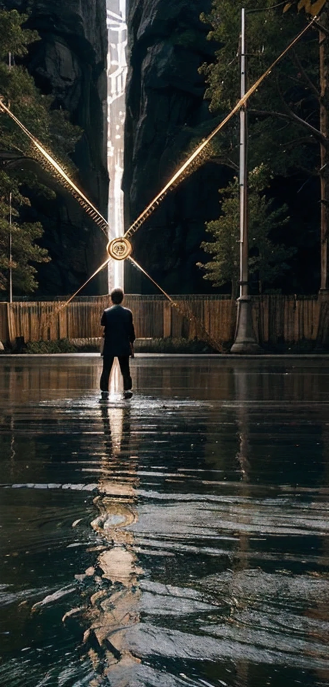 In the center, a person stands at a crossroads with a slightly worried expression, holding a compass or map, symbolizing the search for direction and the right decision. One path shows obstacles, like barriers or closed doors, symbolizing unexpected challenges, while the other path is clear, hinting at opportunities for success. The background features scenes reflecting internal tension and urgency, such as clocks with fast-moving hands or signs reading 'Urgent.' In another part of the background, symbols of flexibility and adaptation, like branches bending under the wind but not breaking, or a river smoothly flowing around rocks. 