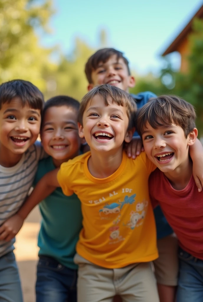 Five boys made a funny video to create an image on this topic Laughter video image
