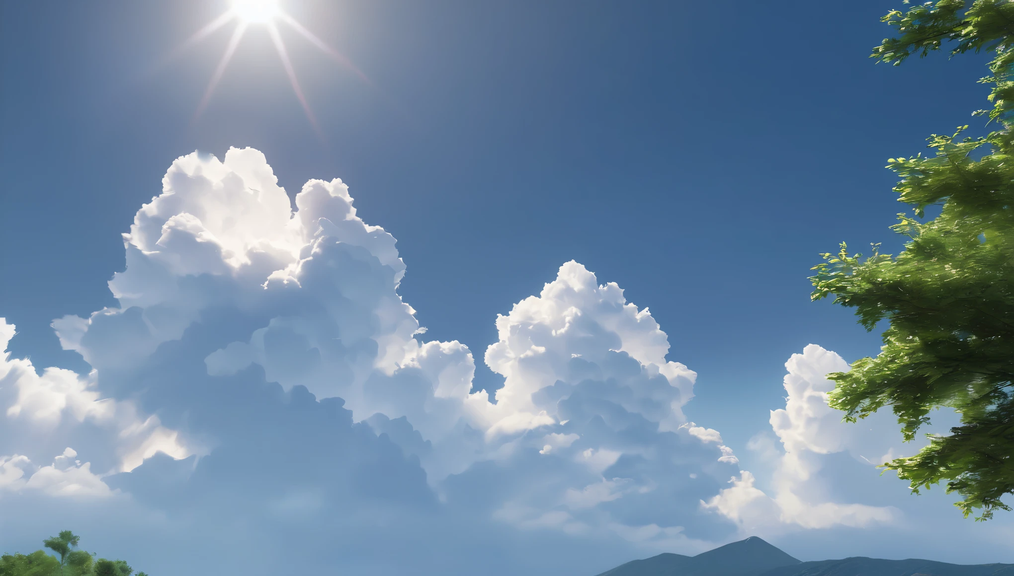 Summer sky,sunny,Daytime, (Highest quality,4K,8k,High resolution,masterpiece:1.2),Very detailed,(Realistic,photoRealistic,photo-Realistic:1.37),High resolution,超High resolution,Studio Lighting,Vibrant colors,Professional