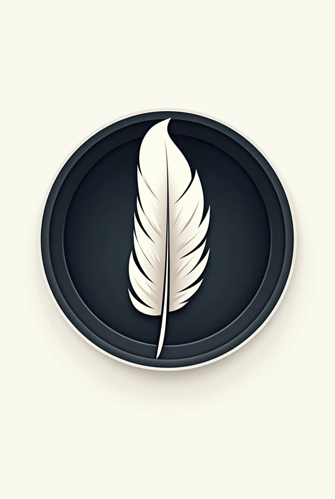 Logo for quill inside the camera lens