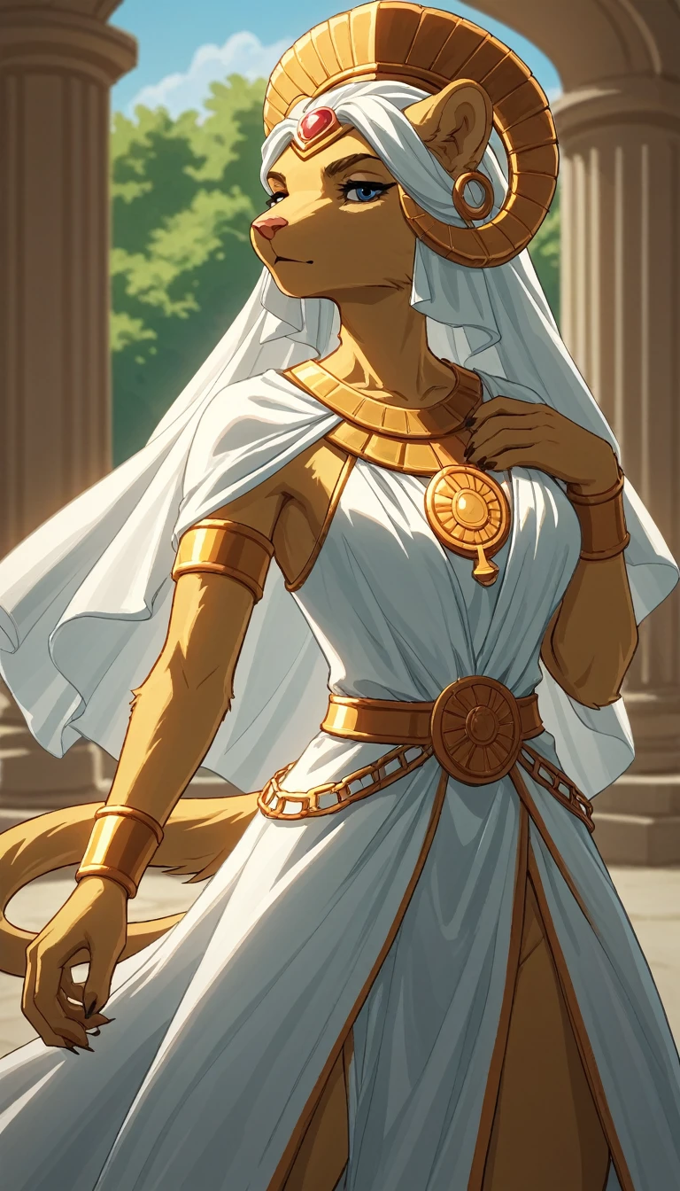 score_9, score_8_up, score_7_up, score_6_up, score_5_up, score_4_up, BREAK source_anime, [source_anthro], rating_safe, [rating_explicit],

Greek goddess, goddess Athena, captivating, natural, seductive, furry ram girl, Intrigued, solo, anthro, portrait, wearing intricately crafted bronze adornments, voluminous white robes, beautiful, 

