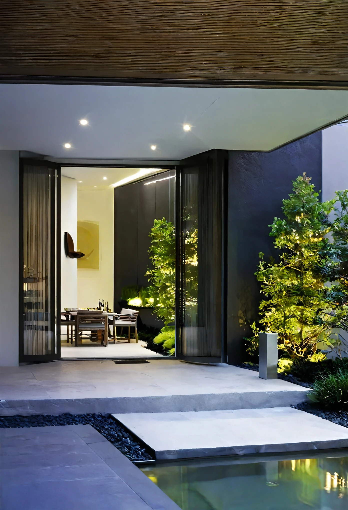Modern courtyard