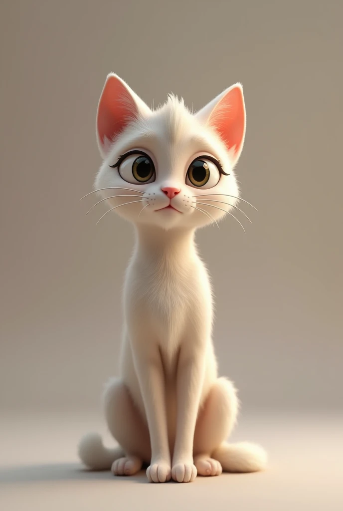 Create a 3D animated cat with the neutral background