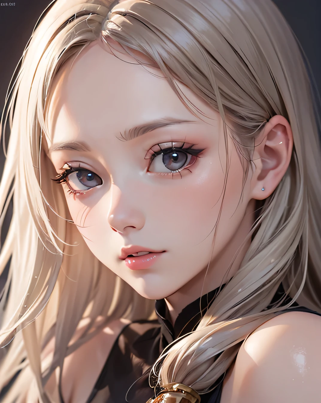 Highest quality, White skin, Real human skin, (detailed), Oval Face, pore, Ultra-high resolution, (8k, RAW Photos, Realistic: 1.4), one person's, slim, (Gentle, goddess-like eyes) happiness: 1.2), (Lip gloss, eyelash, Gloss Face, Highest quality, Ultra-high resolution, Wide Lighting, Natural Shading)