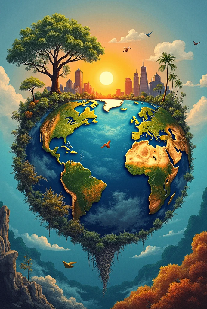 Collage with theme subsystem of earth make it collage
