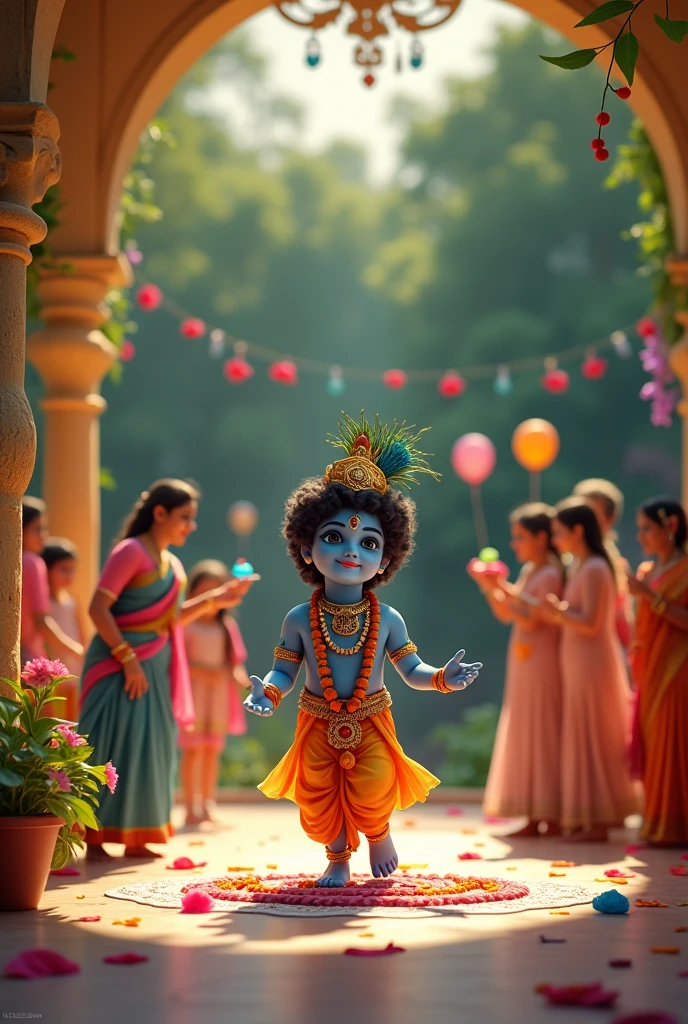 Sri Krishna modern birthday party