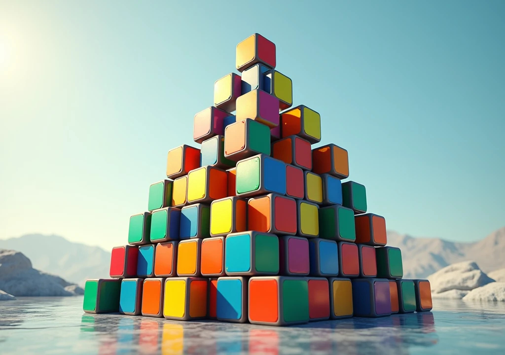 beautiful picture of Pyramid Rubik's Cubes