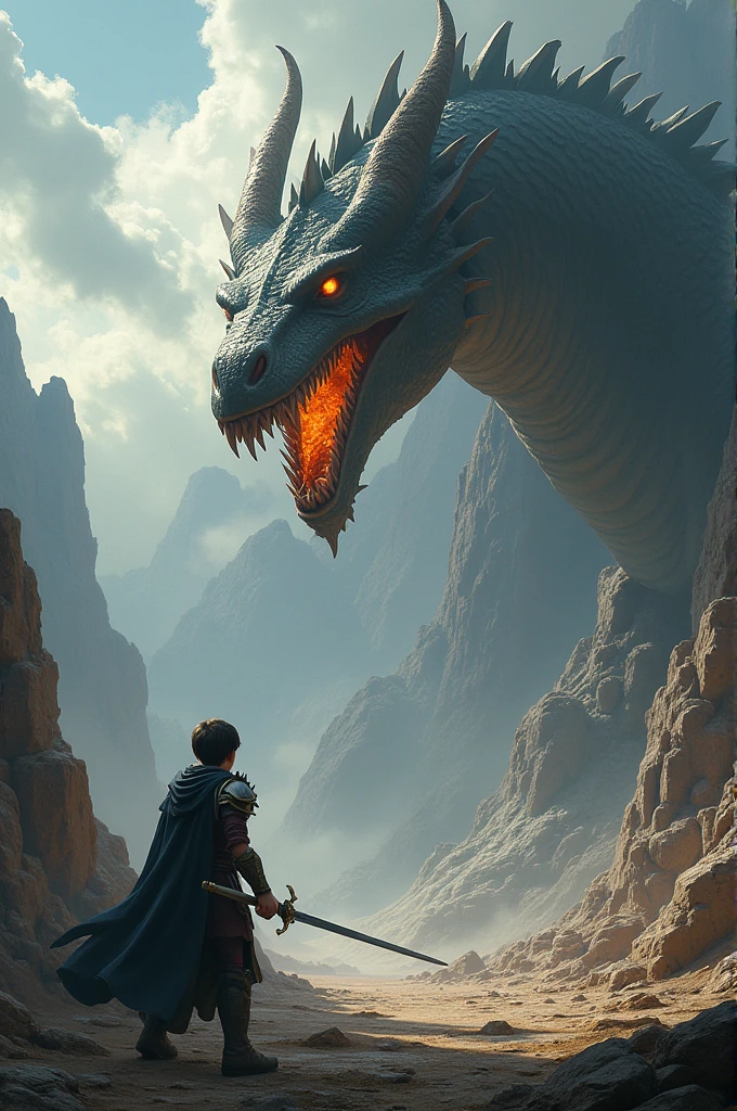 A boy for fight the dragon 